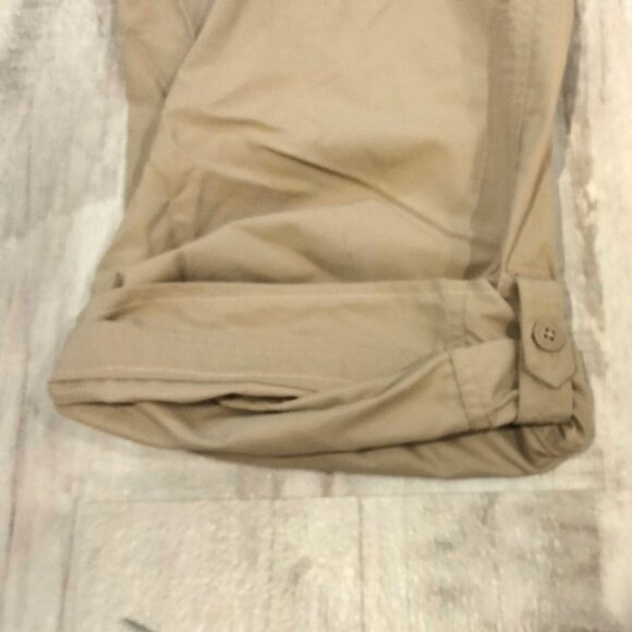 The North Face Women's 14 Nylon Roll Pants Beige Drawstring Hiking Stow Pocket - Picture 9 of 9